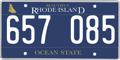 RI license plate 657085