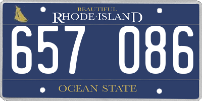 RI license plate 657086