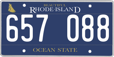RI license plate 657088
