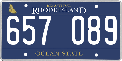 RI license plate 657089