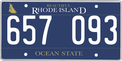 RI license plate 657093