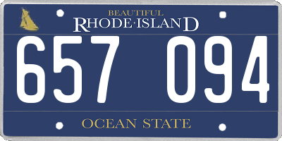 RI license plate 657094