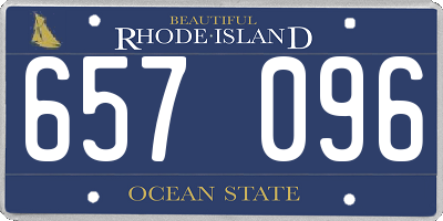 RI license plate 657096