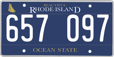 RI license plate 657097