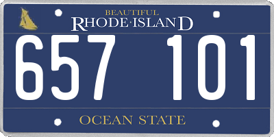 RI license plate 657101
