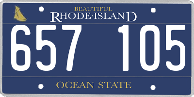 RI license plate 657105