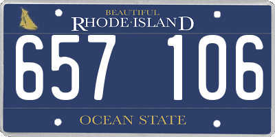 RI license plate 657106