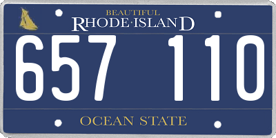 RI license plate 657110
