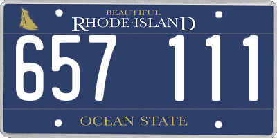 RI license plate 657111