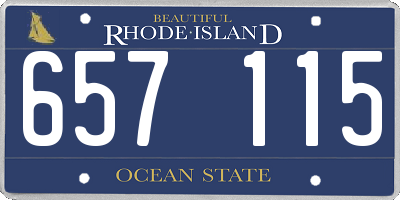 RI license plate 657115