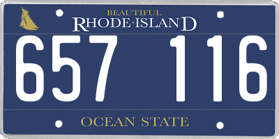 RI license plate 657116