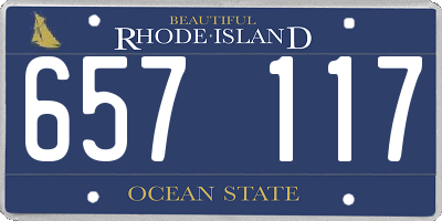 RI license plate 657117