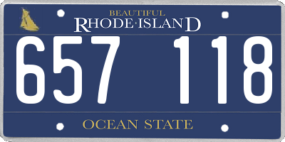 RI license plate 657118