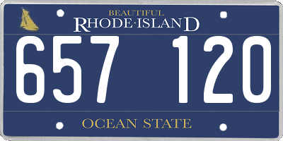 RI license plate 657120