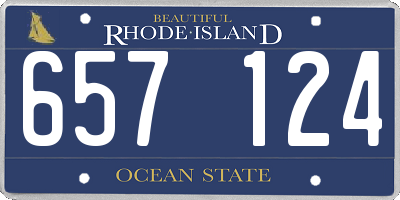 RI license plate 657124
