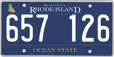 RI license plate 657126