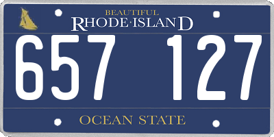 RI license plate 657127