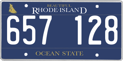 RI license plate 657128