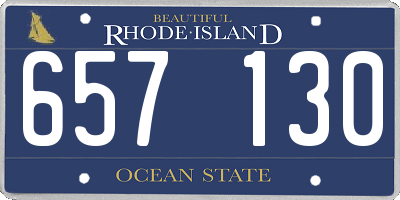 RI license plate 657130