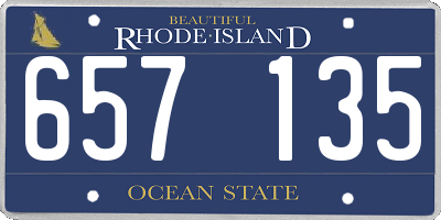 RI license plate 657135