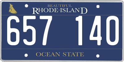 RI license plate 657140
