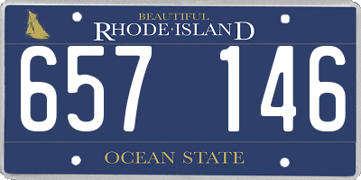 RI license plate 657146