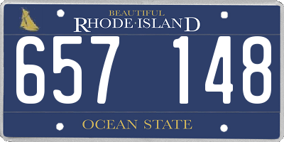 RI license plate 657148