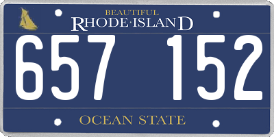 RI license plate 657152