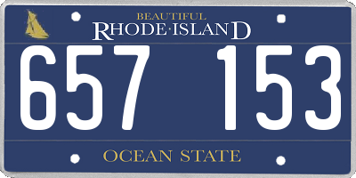 RI license plate 657153