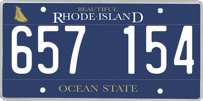 RI license plate 657154
