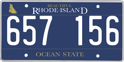 RI license plate 657156