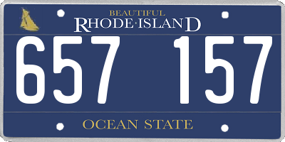 RI license plate 657157