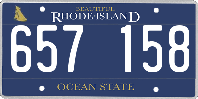 RI license plate 657158
