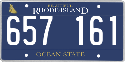 RI license plate 657161