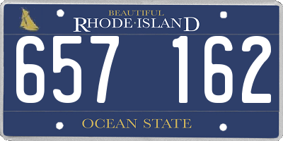 RI license plate 657162