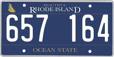 RI license plate 657164