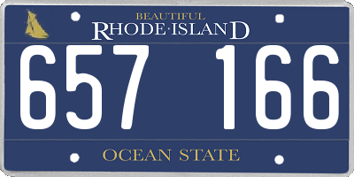 RI license plate 657166