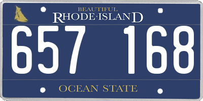 RI license plate 657168
