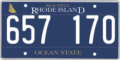 RI license plate 657170