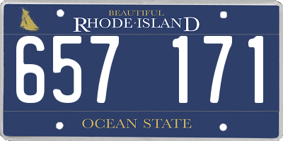 RI license plate 657171