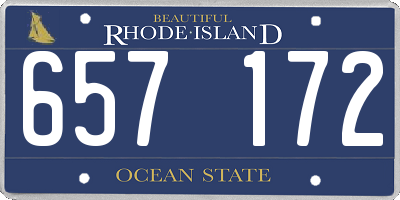 RI license plate 657172