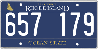 RI license plate 657179