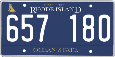 RI license plate 657180