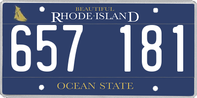 RI license plate 657181