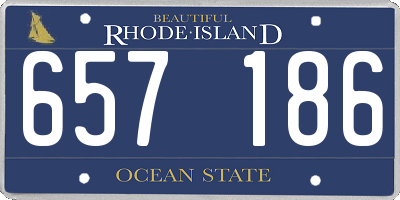 RI license plate 657186