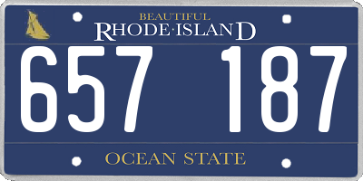 RI license plate 657187