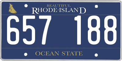 RI license plate 657188