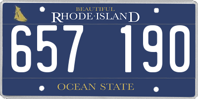 RI license plate 657190