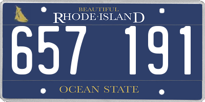 RI license plate 657191