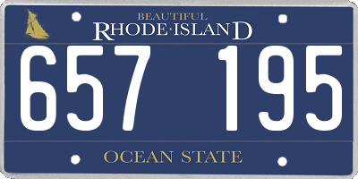 RI license plate 657195